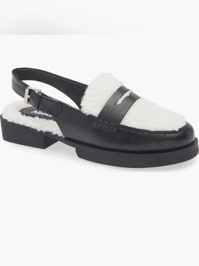 🆕 🖤 Abound Luciana Faux Shearling Slingback Loafer Mule 🖤